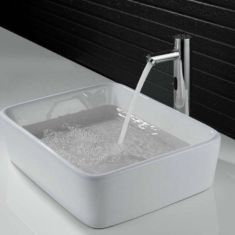 Infrarot-wasserhahn – Automatischer Sensor – Messingkörper Mit Verchromter Oberfläche – Einfache Installation Für Waschbecken
