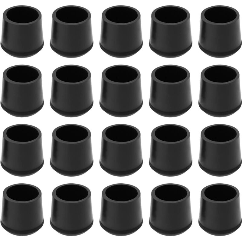 2er-pack Schwarze Gummifüße Für Stuhlbeine, 25 Mm, Schutzkappen Für Tisch- Und Stuhlbeine Sowie Rohre Und Böden