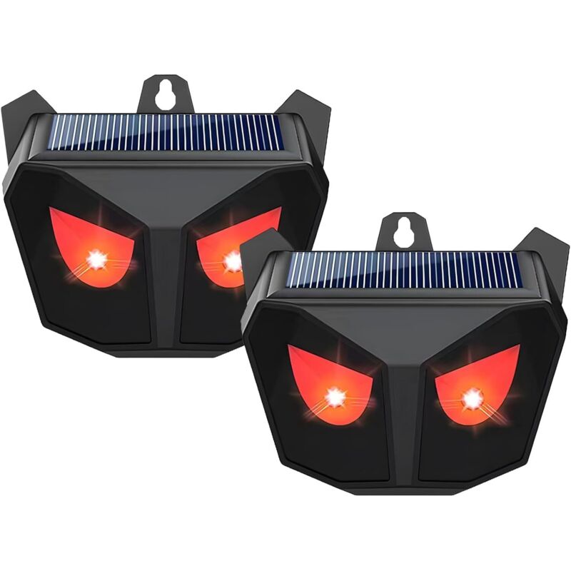 2er-pack Solare Tiervertreiber Für Den Garten, Wasserdichter Fuchs-vertreiber Mit Led-lampe Gegen Raubtiere Für Garten, Hof Und Bauernhof