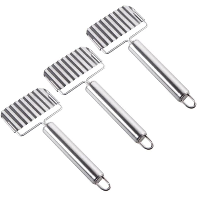 3er-set Wellenschneider Aus Robustem Edelstahl Für Pommes Frites Und Gemüse
