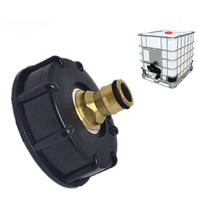 Tankanschluss S60x6 - Gartenschlauchadapter (flachdichtung - 6-zacken-messingnippel)