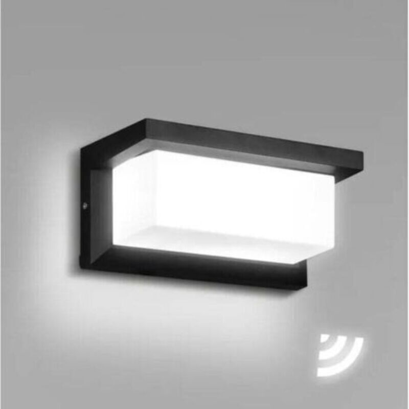 Moderne Innen-/außen-wandleuchte Mit Bewegungsmelder. Wasserdichte Led-wandlampe Ip65, 18w Kaltweiß - 1 Stück