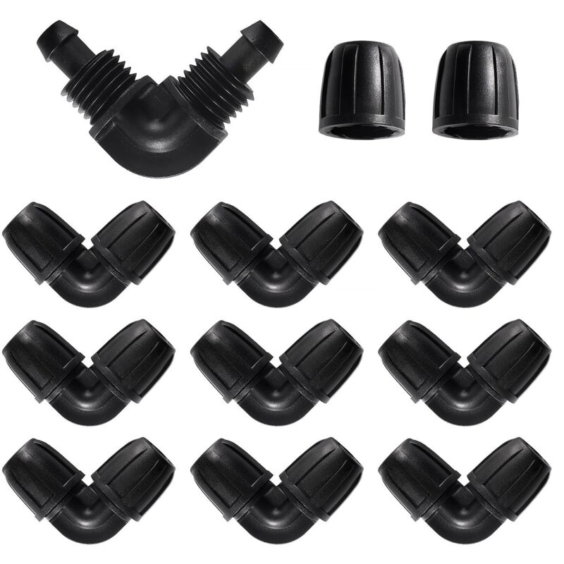 10 Stück 8/12 Mm Tropfbewässerungsanschlüsse, Winkeladapter Für Tropfbewässerung, Gewinkelte Bewässerungsverbinder, Schlauchanschluss Für Bewässerung, Für Garten Und Rasen