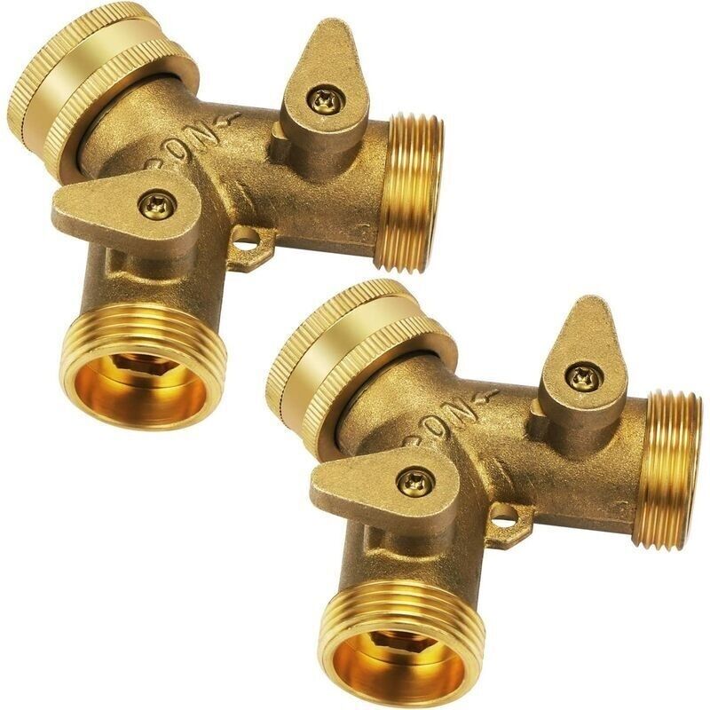 2 Stück 2-wege-y-verteiler Für Wasserschläuche, Doppelhahn Für Waschmaschine, 3/4 Zoll Für Den Anschluss Von 2 Geräten