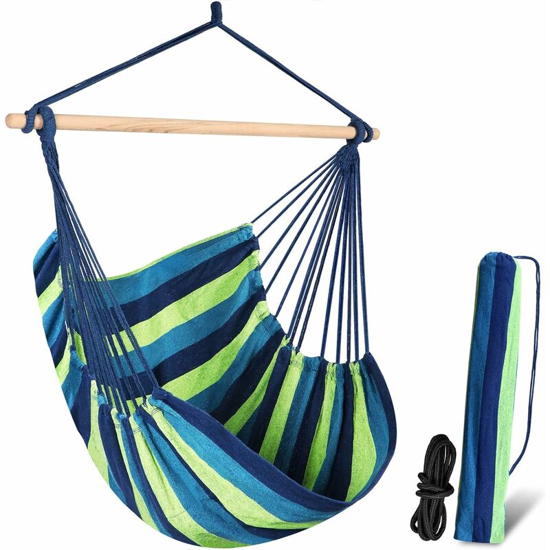 Hängesessel Hängematte Entspannungssessel Aus Baumwolle Und Polyester Mit Überlegenem Komfort Und Haltbarkeit Für Innen-/außenbereich Schlafzimmer Terrasse Bootsdeck Hof Gartenmöbel