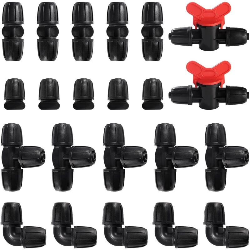 22 Stück Bewässerungsverbinder Für 8/12 Mm Schläuche, Wasserschlauchverbinder Für Bewässerung, Gartenbewässerungsschlauchverbinder, Gewulstete Verbinder Für Bewässerungssysteme