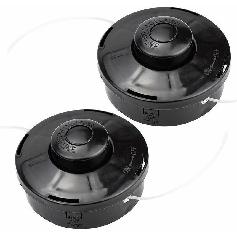 2er-set Universelle Rasentrimmerköpfe A6481 Nylon-ersatzspule Für Mäher Und Rasentrimmer, Schneidkopf M10 X 1,25 Für Benzinbetriebene Rasentrimmer