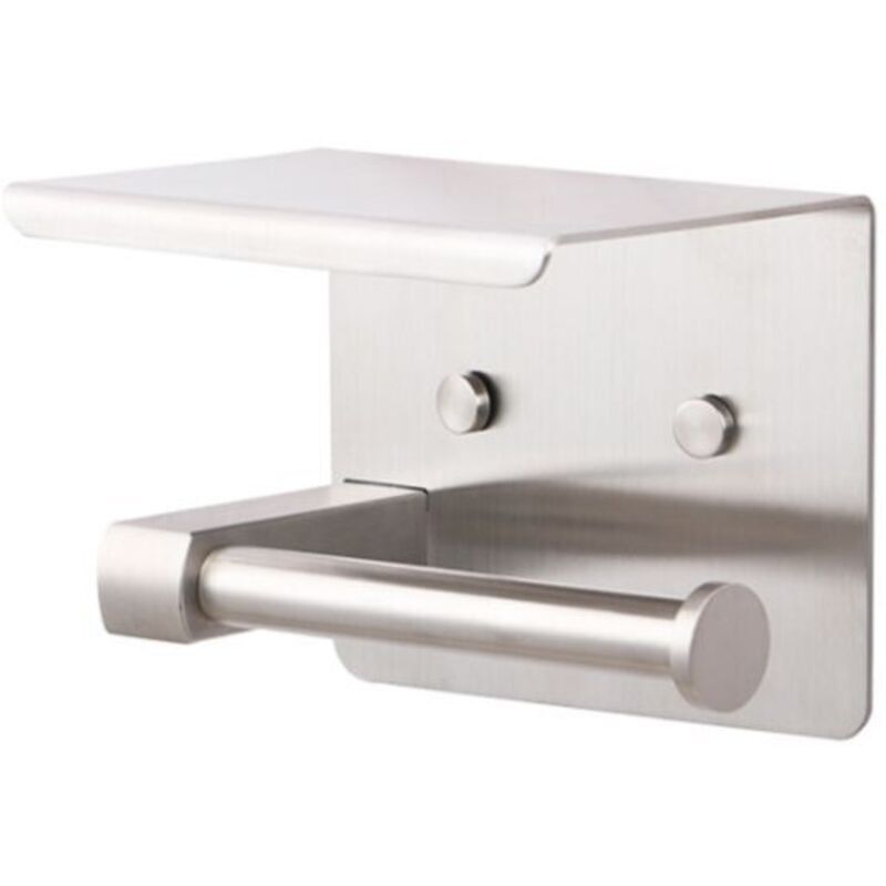 Toilettenpapierhalter Mit Regal, Edelstahlregal 304 (gelochter Typ)