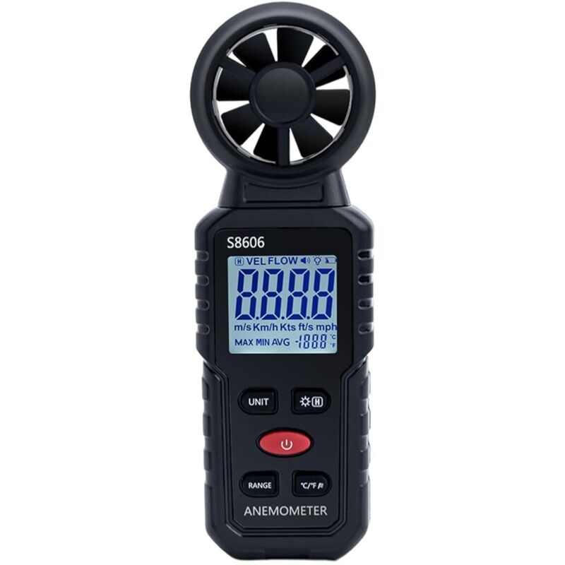 3-in-1 Tragbarer Digitaler Anemometer Für Windgeschwindigkeit, Windkraft Und Windtemperatur, Ideal Für Schifffahrt Und Flugsport