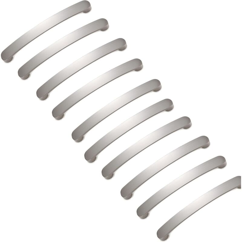 10er-set Möbelgriffe Küche Aus Gebürstetem Aluminiumlegierung, Schrankgriff, Möbelgriff – Schubladengriffe Küche (lochabstand 96 Mm)
