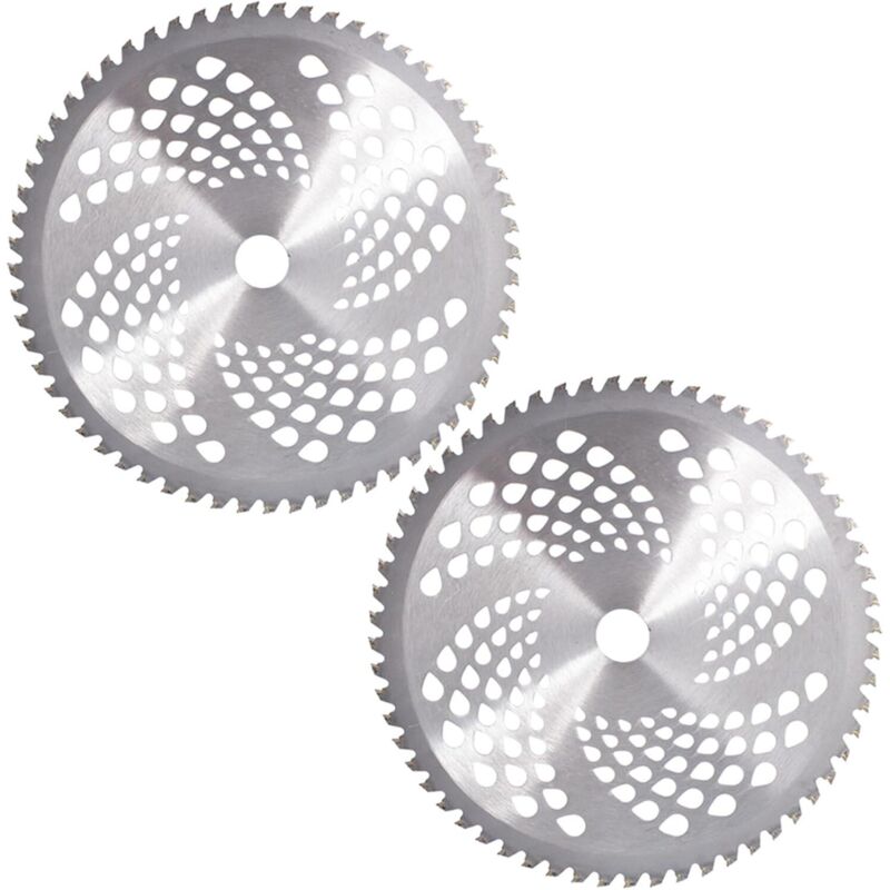 Satz Von 2 Rasenmäherklingen Aus Wolframkarbid, 25,4 Cm, 60 Zähne, Für Kantenschneider, Freischneider Und Unkrautvernichter