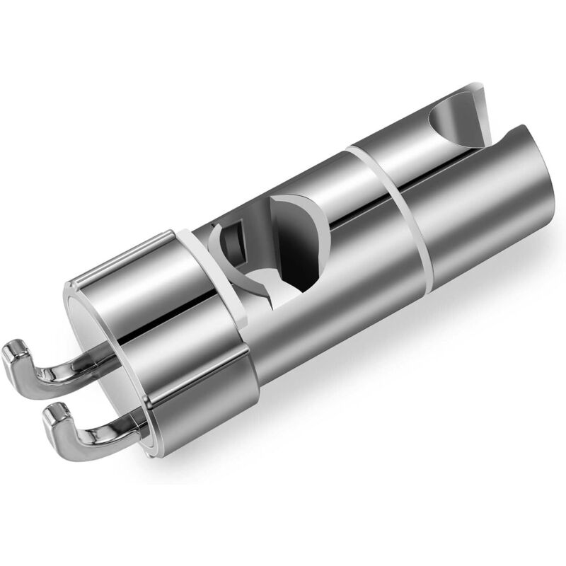 Duschhalterung, Duschstangenhalter Ohne Bohren, Verstellbarer Durchmesser 18-25 Mm, Duschkopfhalter Mit Haken, Integrierter Abstandshalter Zum Schutz Der Duschstange