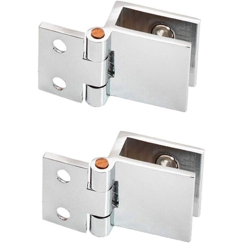 Satz Von 2 Glastürscharnieren, 0 Grad, Ohne Bohren, Für Glasstärke Von 5 Mm Bis 8 Mm