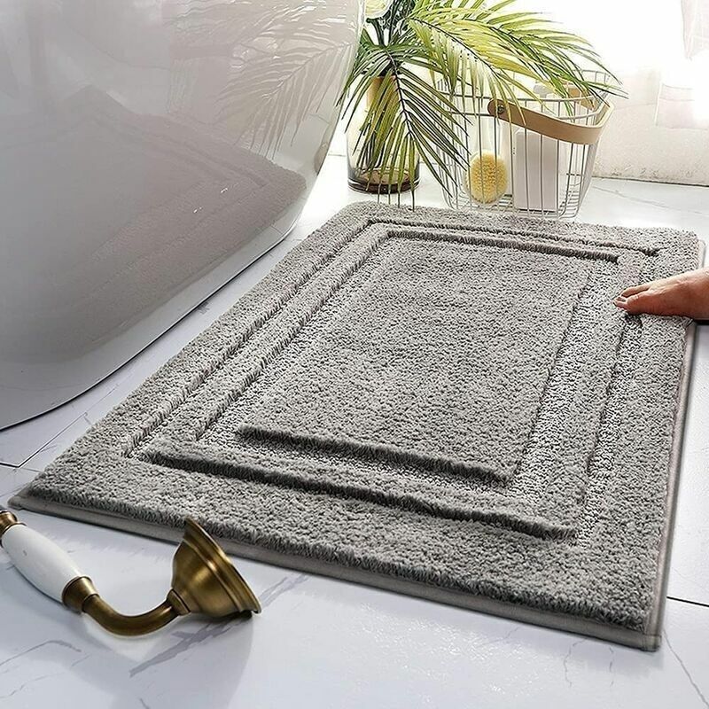 40x60 Cm Badvorleger Aus Mikrofaser, Weicher Bodenbelag. Rutschfester Badteppich.