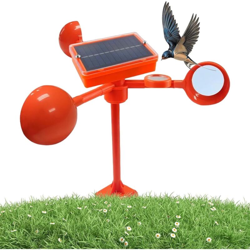 Abweisender Solar-vogelrotator 360 Grad - Solarer Vogelschutz Für Den Außenbereich - Wasserdichtes Taubenabwehrgerät Für Garten, Camping, Dach, Hof, Farm, Rasen Und Lagerhalle