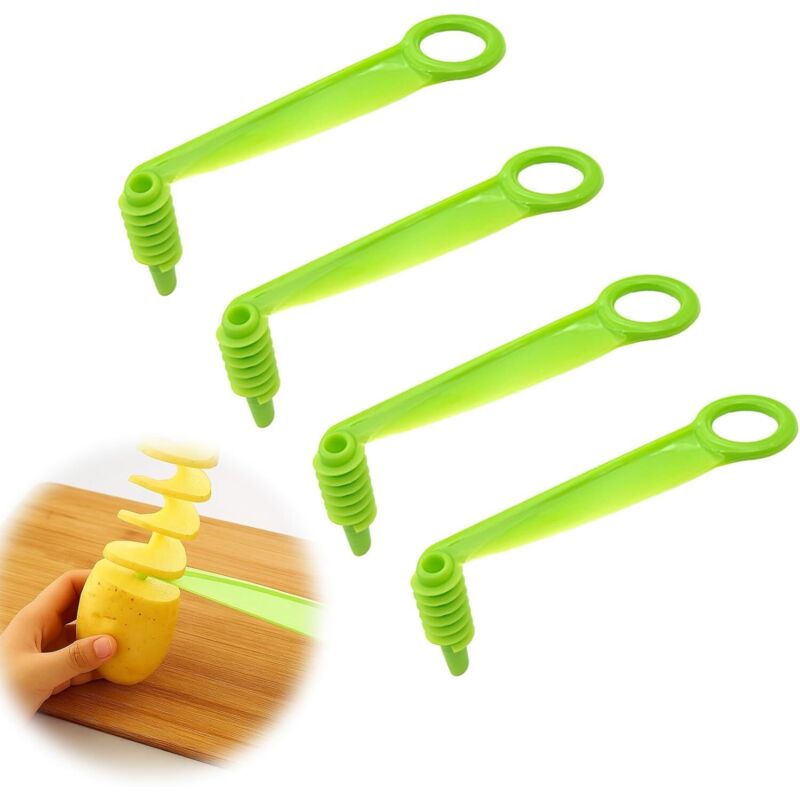 4-teiliger Multifunktionaler Spiralschneider, Manueller Gemüsespiralschneider Für Karotten, Zucchini, Gurken, Äpfel Und Kartoffeln