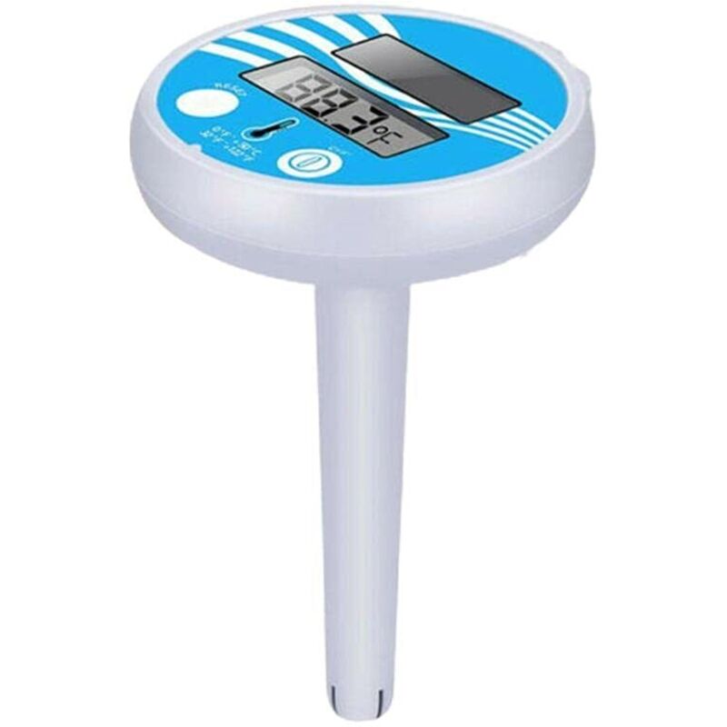 Kabelloses Schwimmbecken-thermometer, Digitales Lcd-display Mit Solarbetrieb, Für Schwimmbäder, Whirlpools Und Sprudelbäder, Für Innen- Und Außenbereich (weiß)