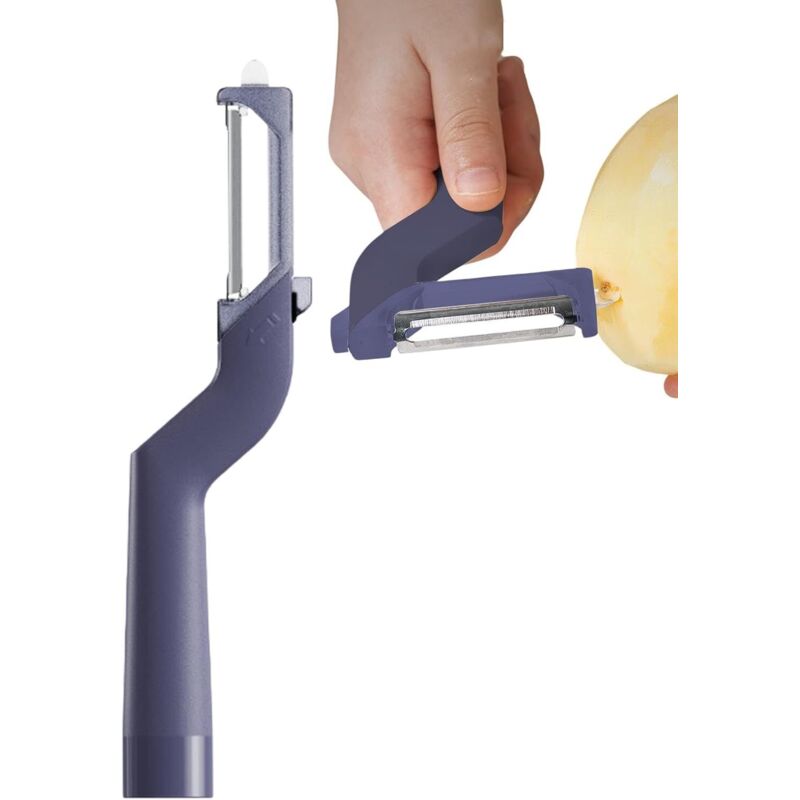 Drehbarer Kartoffelschäler, Gemüseschäler Für Die Küche - Ergonomischer Edelstahlschäler Mit Grifffunktion Und Makelentferner