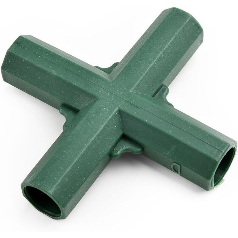 4er-set Kunststoff-eckverbinder Für Garten-gewächshaus, Kletterpflanzen, Kompatibel Mit 16 Mm Gewächshausrohren (4-wege-kreuzverbinder)