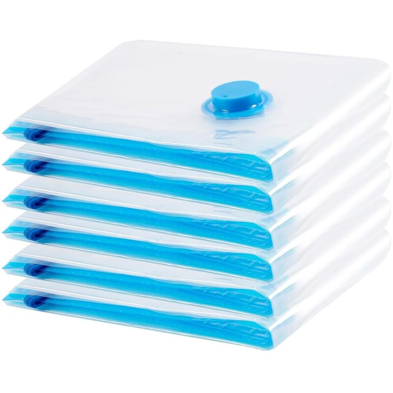 Vakuum-aufbewahrungsbeutel 6er-pack, Vakuumbeutel Für Kleidung, Wiederverwendbare Komprimierbare Saughüllen Zur Aufbewahrung Von Bettwäsche, Kleidung, Decken, Matratzen, Zelten Und Für Reisen (80x60cm