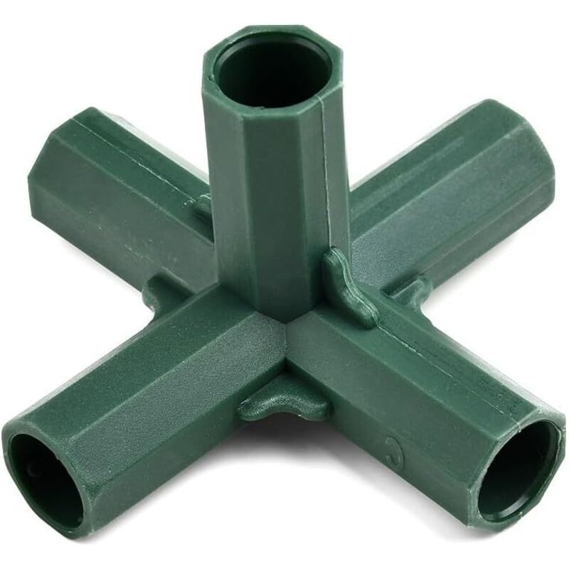 4er-set Kunststoff-eckverbinder Für Garten-gewächshaus, Kletterpflanzen, Kompatibel Mit 16 Mm Gewächshausrohren (rechtwinkliger 4-wege-verbinder)
