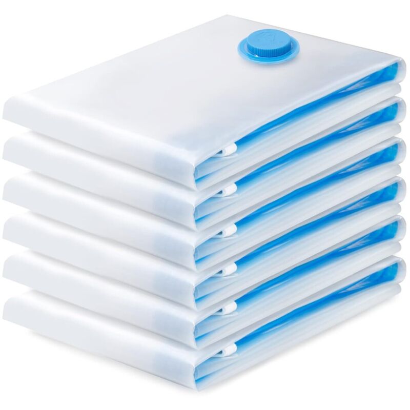 6er-pack Vakuum-aufbewahrungsbeutel, Vakuumbeutel Für Kleidung, Wiederverwendbare Komprimierbare Saugfähige Hüllen Zur Aufbewahrung Von Bettwäsche, Kleidung, Decken, Matratzen, Zelten Und Für Reisen (