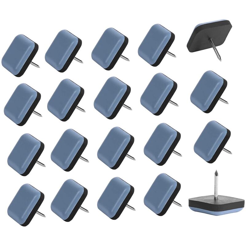 25 Stück Möbelgleiter Aus Teflon, 25 Mm, Selbstklebend, Mit Nägeln, Für Stühle Und Sessel