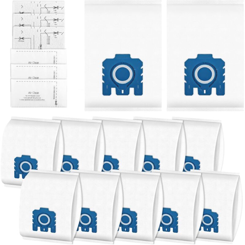12er-pack Staubsaugerbeutel Für Miele Gn Serien, Kompatibel Mit Miele Gn Für Staubsauger Classic C1 Complete C2 Complete C3, S2 S4 S5 S6 S8 Serien Mit 3 + 3 Airclean Filtern