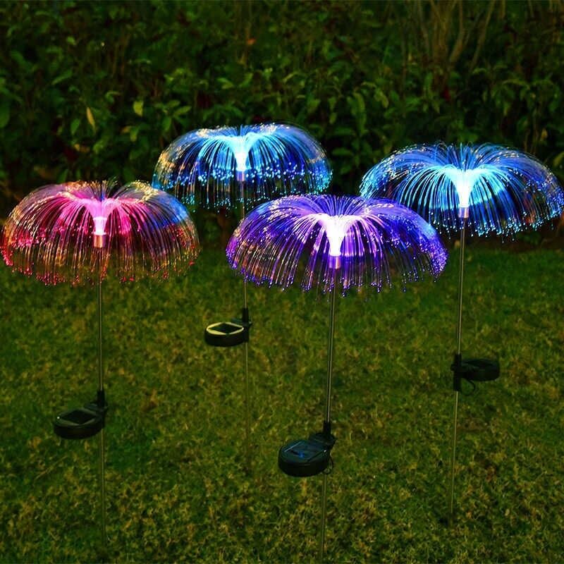 Solarleuchte Für Außen. 4er Set Wasserdichte Solar-gartenleuchten Mit 7 Farbwechselnden Leds, Dekorative Solarlampen Für Hochzeit, Weihnachten, Garten, Rasen, Terrasse, Weg Und Gehweg.