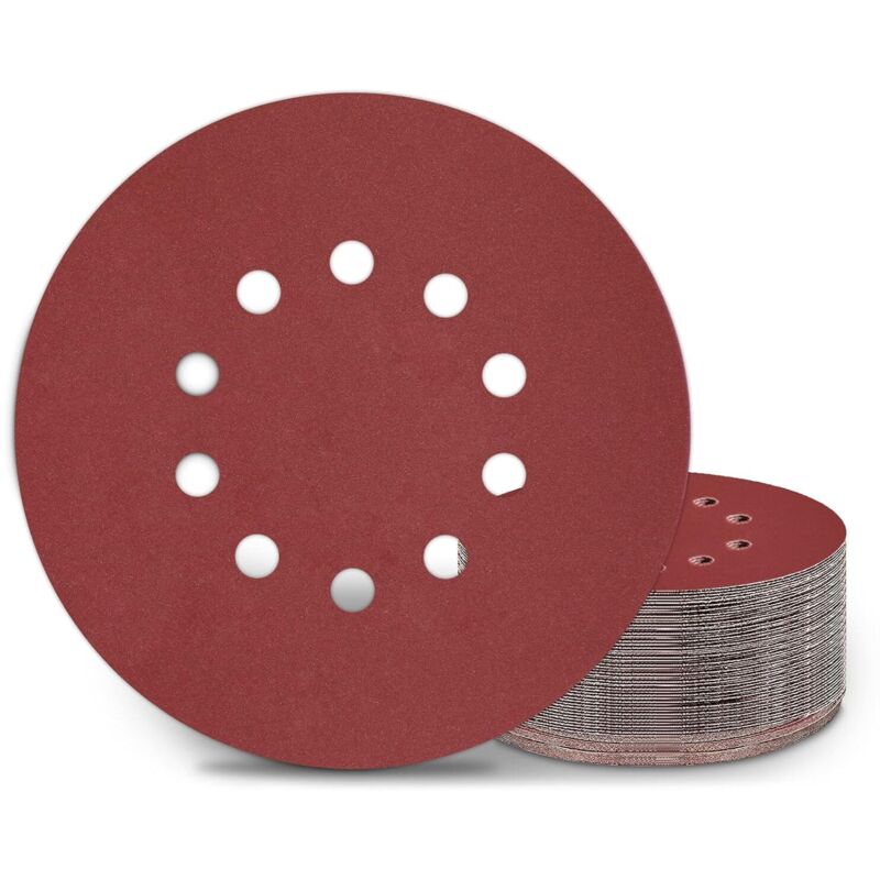 25 Stück Schleifscheiben 225mm Korn 320 Schleifpad 225mm 10 Löcher Für Giraffenschleifer