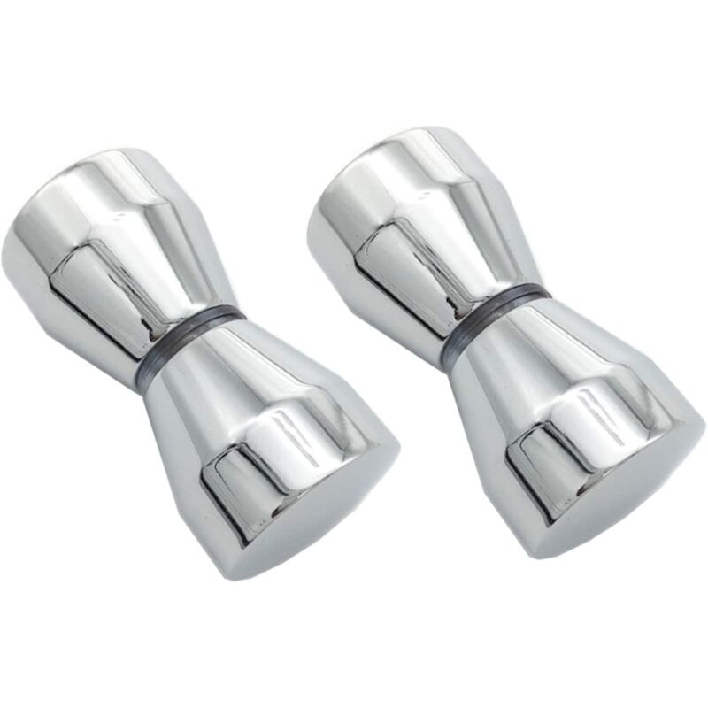 2 Stück Duschtürgriffe, Duschtürknauf Aus Aluminiumlegierung, Verchromte Metall-griff Für Glastüren Im Bad, Küche, Haus, Büro, Hotel