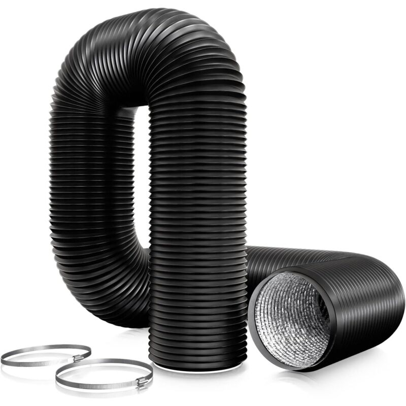 Pvc-lüftungsrohr, 125 Mm, Für Dunstabzugshaube, Abluftschlauch Für Luftabsauger, Rohrventilator (3 Meter Länge)