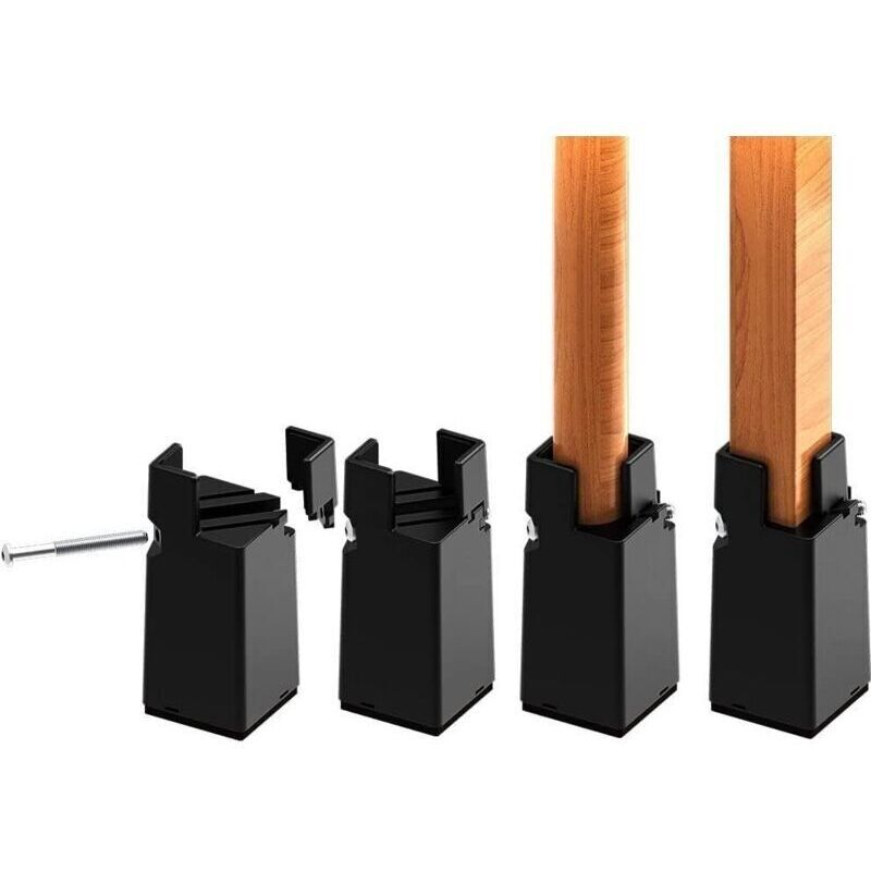 Verstellbare Möbelerhöher 10 Cm. 4 Zoll Bettpfostenerhöher. Robuster Möbelerhöher Für Stuhlbeine Von 0,8 Bis 1,6 Zoll
