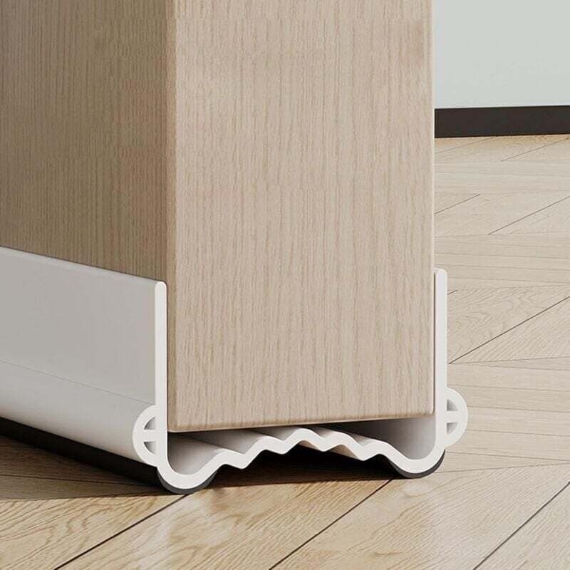 100 Cm Türdichtungsleiste. Zugluftstopper Für Türen. Schalldichte Und Wärmeisolierende Dichtungsbahn (weiß, Breite 3,5-5,5 Cm)
