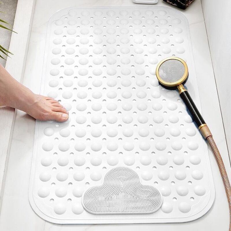 Rutschfeste Duschmatte Mit Saugnäpfen Und Ablauföffnungen. Duschmatte Mit Massagekissen. Große Duschmatte Für Das Badezimmer