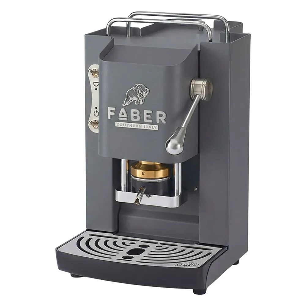 Kaffeemaschine Faber Pro Deluxe Gray Daytona Chrom Glasbehälter Geräuscharm