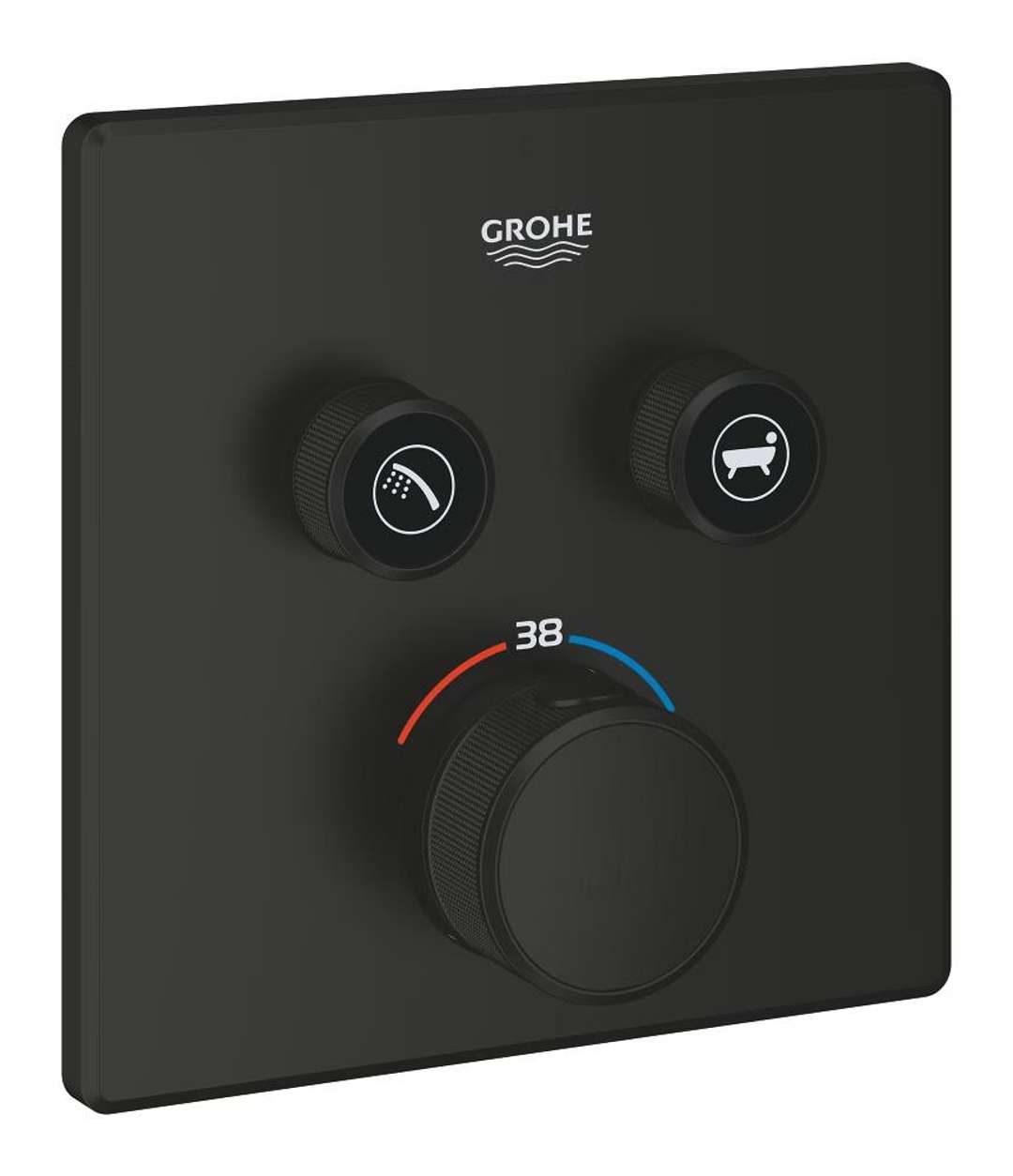 Grohe Grohtherm Smartcontrol - Unterputz-thermostatarmatur, Für 2 Verbraucher, Schwarz Matt 291242430