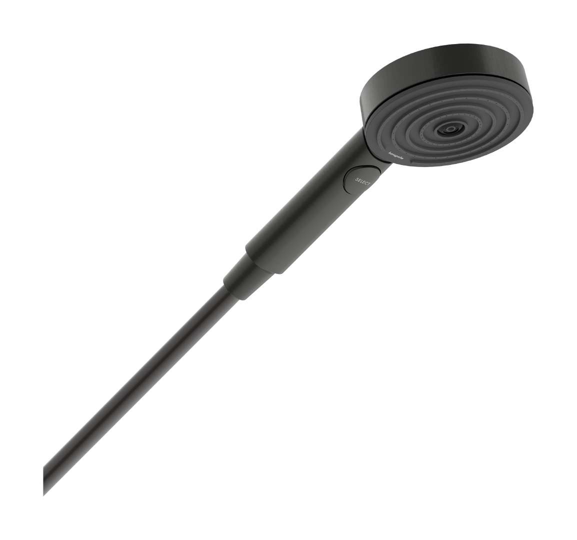 Hansgrohe Pulsify Select S - Handbrause, 3 Strahlarten, Ecosmart, Chrom Schwarz Gebürstet 24111340