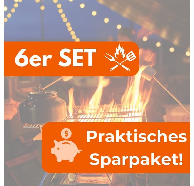 GarPet Lagerfeuer-Grillspieß 6er Set Grillspieß Lagerfeuer 100cm Stockbrot Marshmallow Spieße