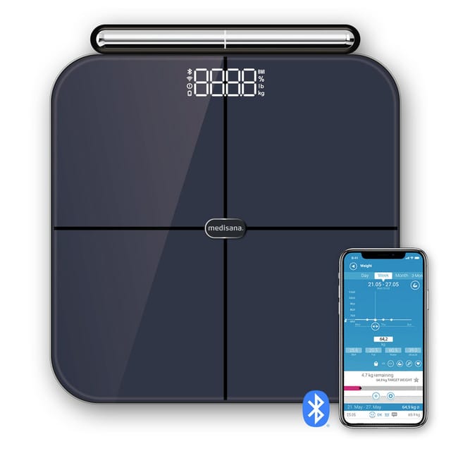 medisana Körper-Analyse-Waage BS 850 connect mit VitaDock+ App