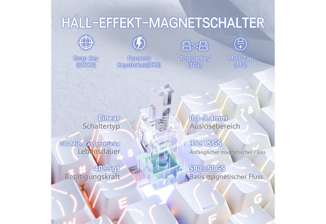 ATTACK SHARK X68MAX HE Rapid Trigger Gaming-Tastatur aus Aluminium Gaming-Tastatur (Hall-Effekt-Magnetschalter)