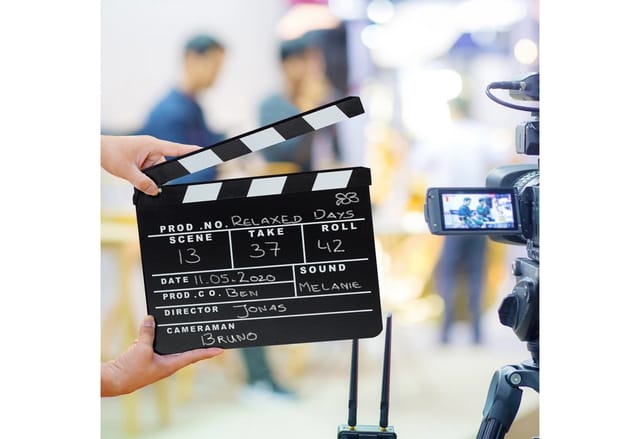 relaxdays Filmklappe schwarz