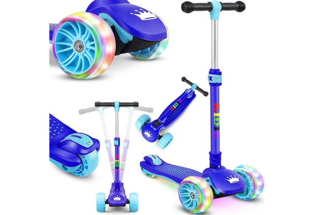 KIDIZ Cityroller, Roller Kinder Scooter X-Pro2 Dreiradscooter mit PU LED Leuchten