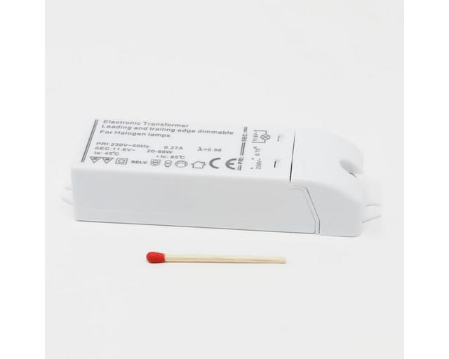 Transmedia Transmedia LT2L Halogen-Trafo 230/12V/20-60W, Überlastungsschutz, Trafo