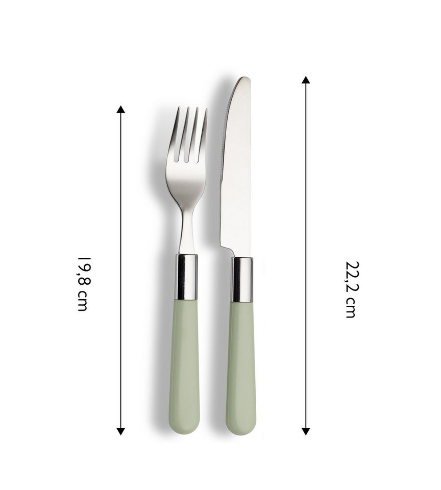 ECHTWERK Besteck-Set Bistro Besteckset 16tlg. (16-tlg), 4 Personen, Edelstahl 18/10, Kunststoff, mit Kunststoffgriffen aus hochwertigem Edelstahl für 4 Personen