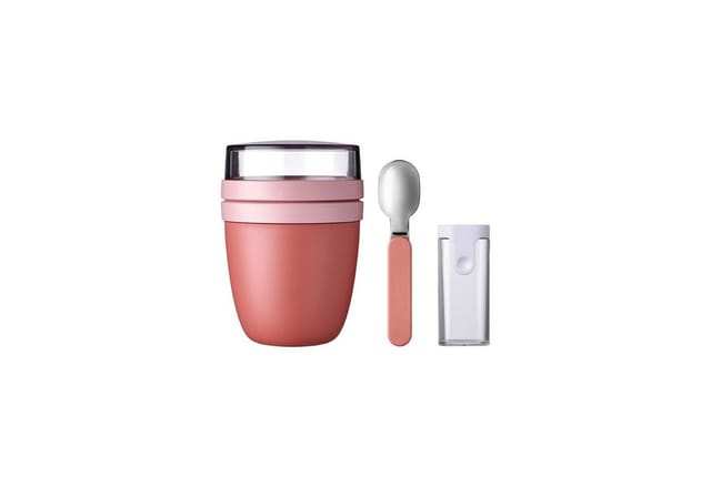 Mepal Lunchbox Ellipse Lunchpot + Faltbarer Löffel 500 + 200 ml, Material-Mix, (3-tlg)