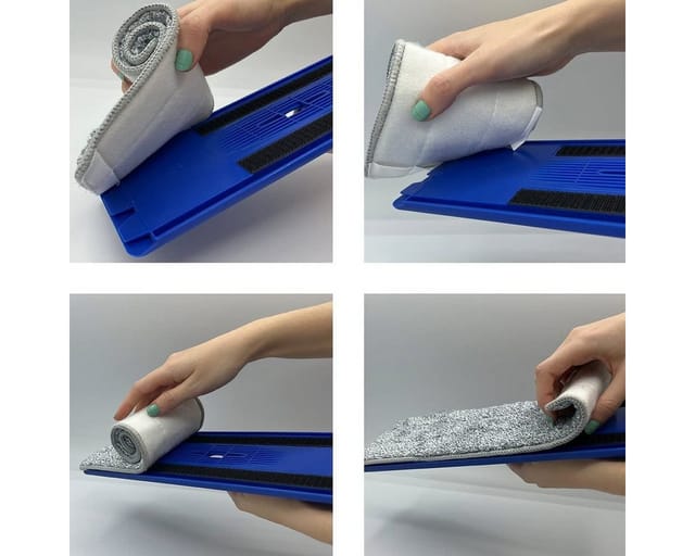 Starlyf Autoclean Mop Ersatzmatten Wischbezug (Polyester, 32x12 cm, Spar-Set, 4-tlg., 2er oder 4er Pack, Ersatzpads, Microfaser Wischmop Matten - selbstreinigendes Wischsystem)