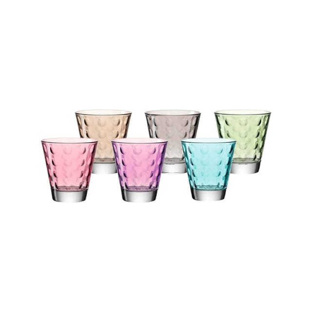 LEONARDO Leerglas Leonardo Becher Set Optic Farbig (Klein) (6-teilig)