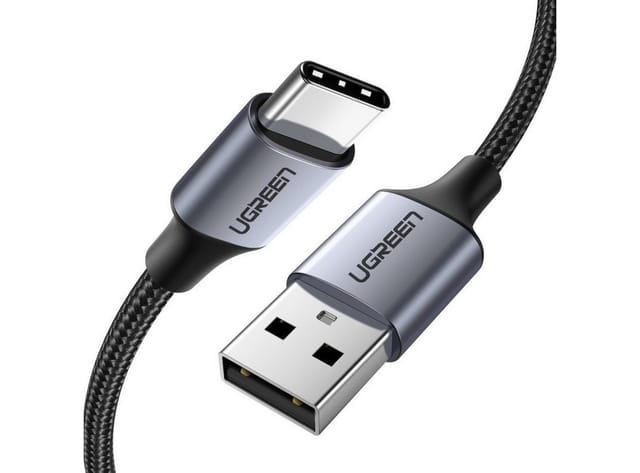 UGREEN Kabel USB-Kabel - USB Type C Quick Charge 3.0 3A grau Smartphone-Kabel, (200 cm)