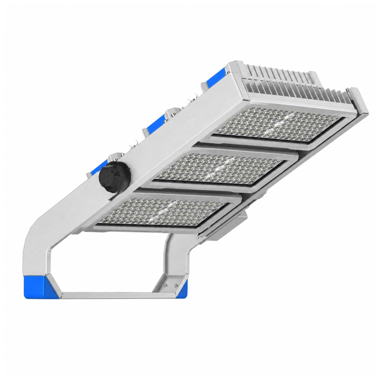 Led Fluter 900w Stadium Professional Grau 170lm/w Ip66 Dimmbar 0-10v 5000k 30º Kaltweiß